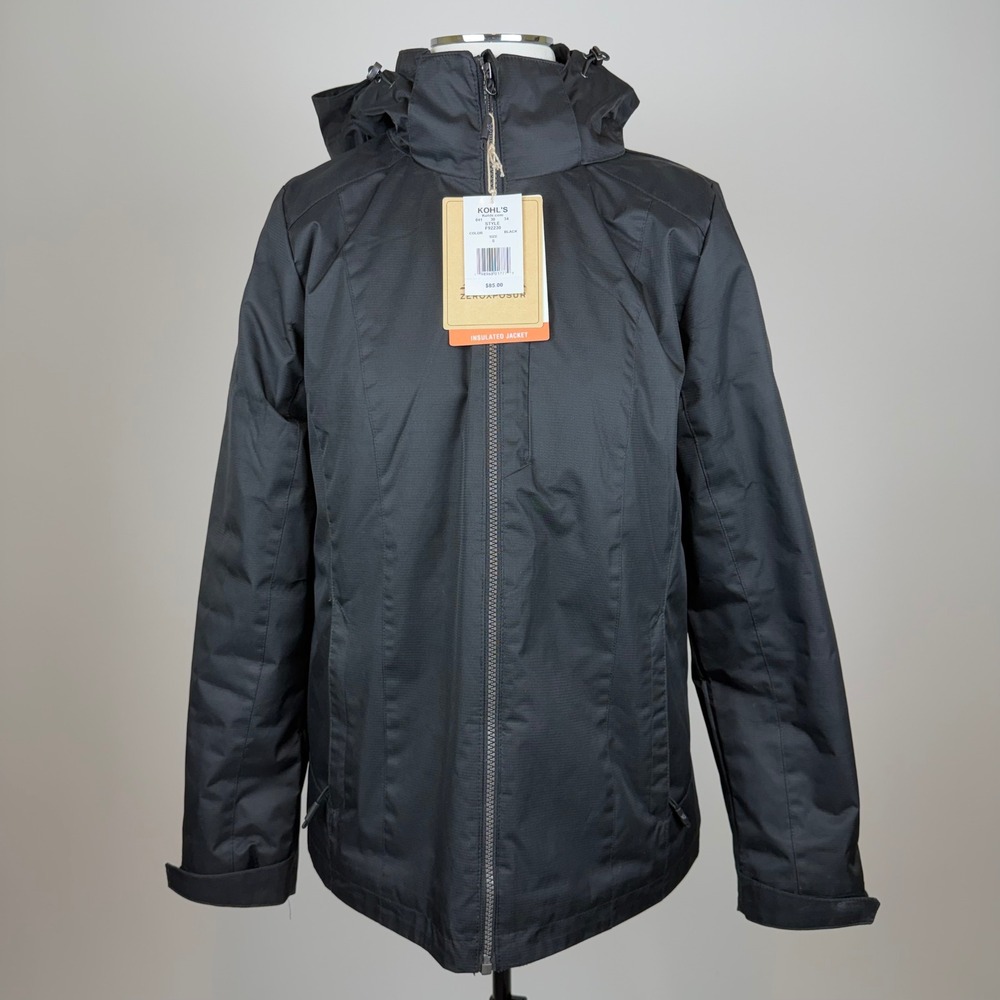 NWD ZeroXposur Black Weather Resistant ThermoCloud Insulated Jacket Womens Small